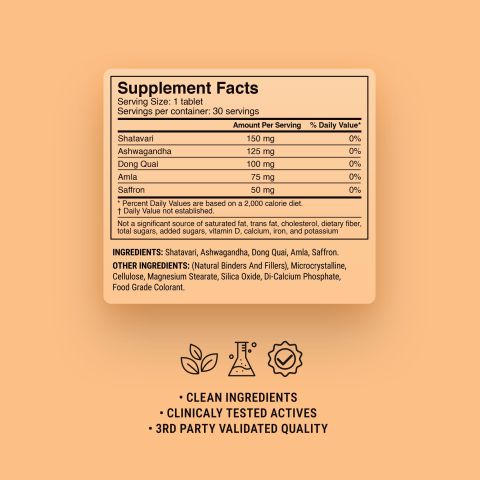 500mg - Hormone Balance - Peach Ginger - Mood Tablets - Thumbnail 9