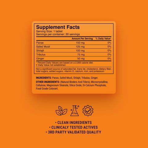 500mg - Performance Booster - Ginger Citrus - Mood Tablets - Thumbnail 9