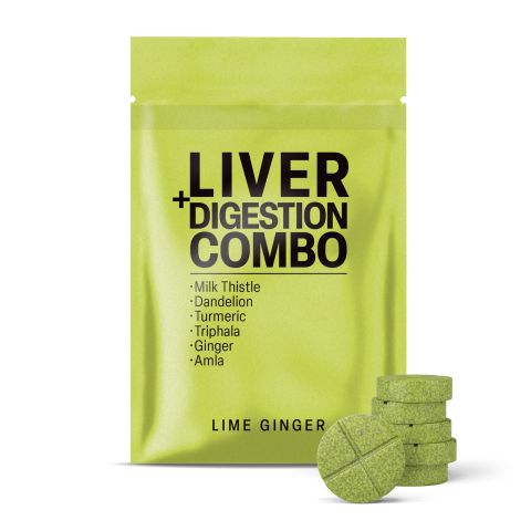 500mg - Liver + Digestion Combo - Lime Ginger - Mood Tablets - Thumbnail 2