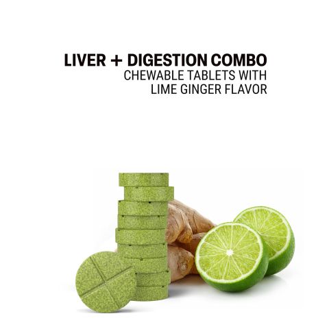 500mg - Liver + Digestion Combo - Lime Ginger - Mood Tablets - Thumbnail 4