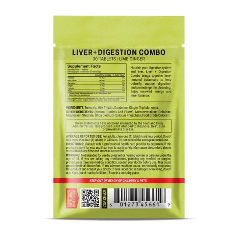 500mg - Liver + Digestion Combo - Lime Ginger - Mood Tablets - Thumbnail 8