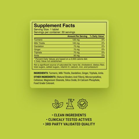 500mg - Liver + Digestion Combo - Lime Ginger - Mood Tablets - Thumbnail 9