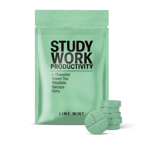 500mg - Study Work Productivity - Lime Mint - Mood Tablets - Thumbnail 2