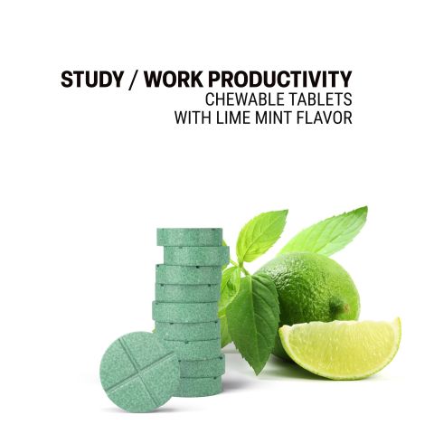 500mg - Study Work Productivity - Lime Mint - Mood Tablets - Thumbnail 4