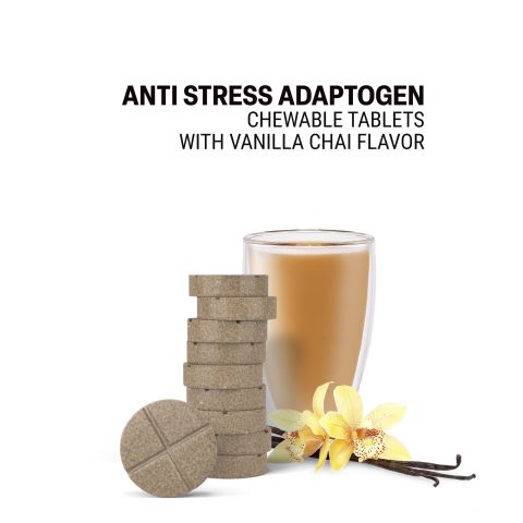 500mg - Anti-Stress - Cardamon Vanilla Chai - Mood Tablets - Thumbnail 4