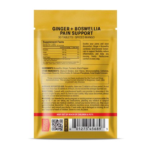 500mg - Ginger + Boswellia - Spiced Mango - Mood Tablets - Thumbnail 8