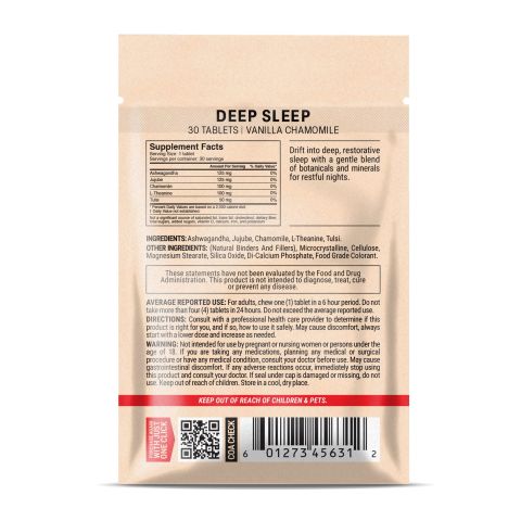 500mg - Deep Sleep - Vanilla Chamomile - Mood Tablets - Thumbnail 8