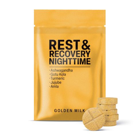500mg - Rest & Recovery Nighttime - Golden Milk - Mood Tablets - Thumbnail 2