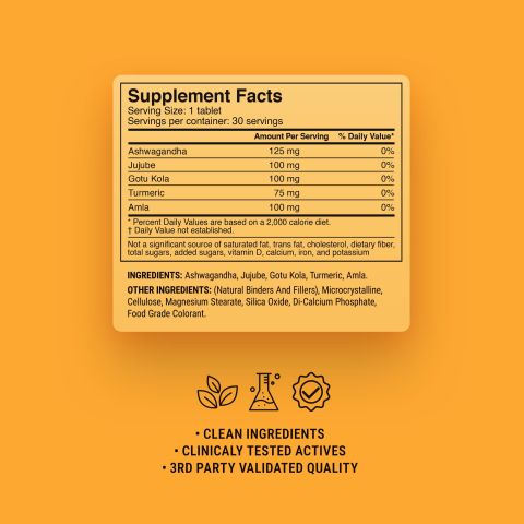 500mg - Rest & Recovery Nighttime - Golden Milk - Mood Tablets - Thumbnail 9