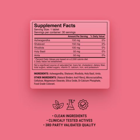 500mg - Hormone Reset Stack - Berry Rose - Mood Tablets - Thumbnail 9