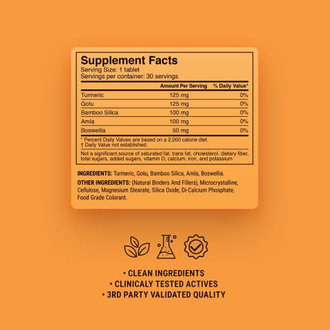 500mg - Collagen + Cartilage Support - Orange Peach - Mood Tablets - Thumbnail 9