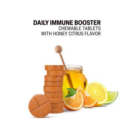 500mg - Daily Immune Booster - Honey Citrus - Mood Tablets - Thumbnail 4
