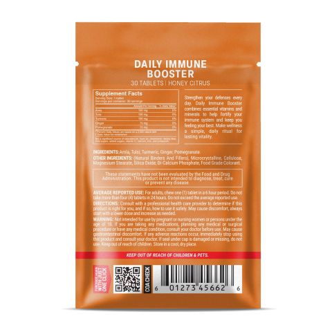 500mg - Daily Immune Booster - Honey Citrus - Mood Tablets - Thumbnail 8