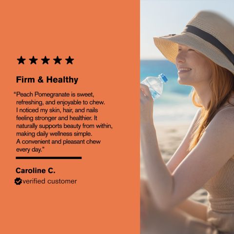 500mg - Collagen Support Herbs - Peach Pomegranate - Mood Tablets - Thumbnail 7