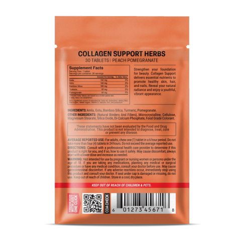 500mg - Collagen Support Herbs - Peach Pomegranate - Mood Tablets - Thumbnail 8