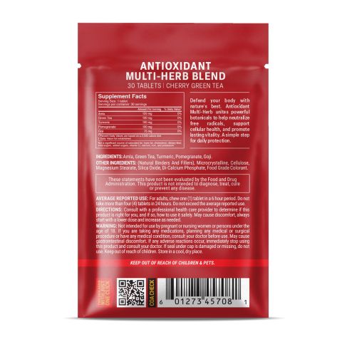500mg - Antioxidant Multi-Herb - Cherry Green Tea - Mood Tablets - Thumbnail 8