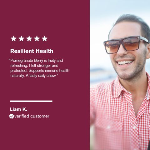 500mg - Fruit + Herb Immunity - Pomegranate Berry - Mood Tablets - Thumbnail 7