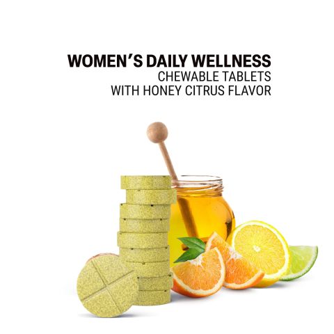 500mg - Women’s Daily Wellness - Honey Citrus - Mood Tablets - Thumbnail 4