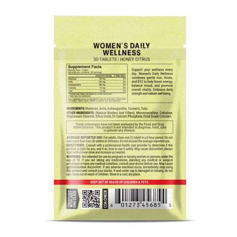 500mg - Women’s Daily Wellness - Honey Citrus - Mood Tablets - Thumbnail 8