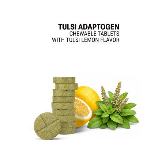 500mg - Tulsi Immune Adaptogen - Tulsi Lemon - Mood Tablets - Thumbnail 4