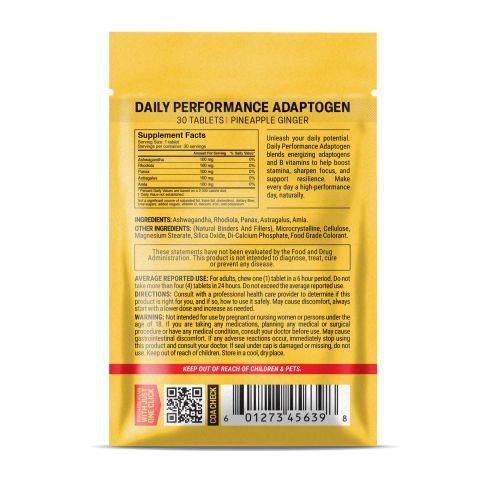 500mg - Daily Performance Adaptogen - Pineapple Ginger - Mood Tablets - Thumbnail 8