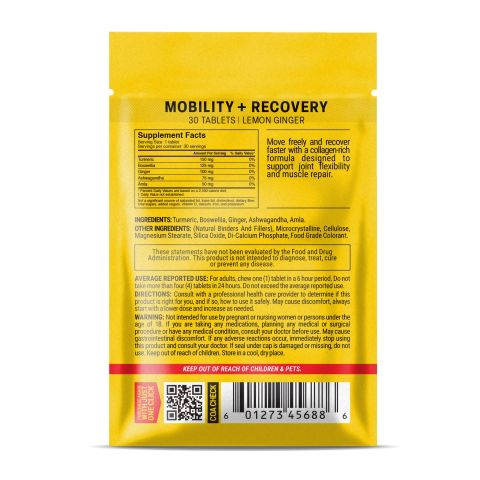 500mg - Mobility + Recovery - Lemon Ginger - Mood Tablets - Thumbnail 8