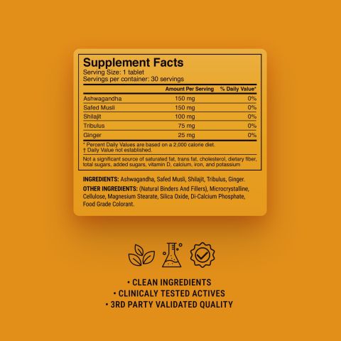 500mg - Performance+Testosterone Combo - Spiced Citrus - Mood Tablets - Thumbnail 9