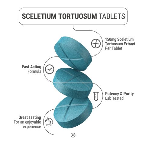 150mg Sceletium Tortuosum Extract Tablets - Unflavored - Simply Tabs - Thumbnail 5