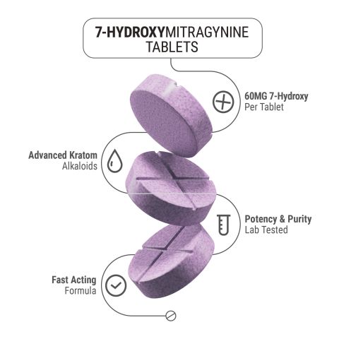 60mg 7-Hydroxy Tablets - Grape - Simply Tabs - Thumbnail 5