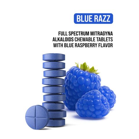 30mg Full Spectrum Mitragyna Alkaloids Tablets - Blue Razz - Simply Tabs - Thumbnail 4