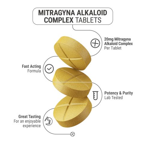 20mg Mitragyna Alkaloid Complex Tablets - Pineapple - Simply Tabs - Thumbnail 5