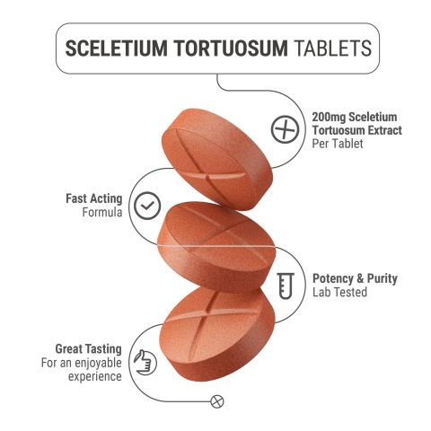 200mg Sceletium Tortuosum Extract Tablets - Peach - Simply Tabs - Thumbnail 5