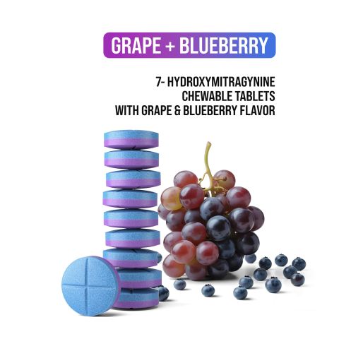70mg 7-Hydroxy Tablets - Grape + Blueberry - Simply Tabs - Thumbnail 5