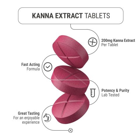 200mg Kanna Extract Tablets - Strawberry - Simply Tabs - Thumbnail 5