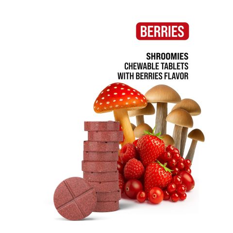 1,200mg Magic Mushroom Tablets - Berries - Shrooomies - Thumbnail 5