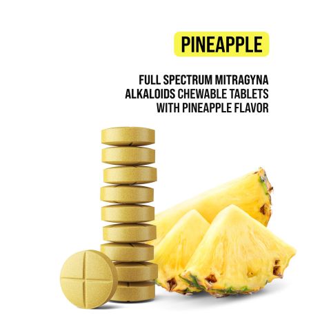 20mg Full Spectrum Mitragyna Alkaloids Tablets - Pineapple - Simply Tabs - Thumbnail 4