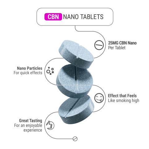 25mg CBN Nano Tablets - Blueberry - Simply Tabs - Thumbnail 5