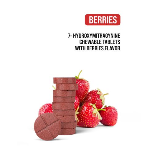 90mg 7-Hydroxy Tablets - Berries - Simply Tabs - Thumbnail 4