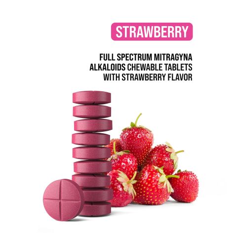 30mg Full Spectrum Mitragyna Alkaloids Tablets - Strawberry - Simply Tabs - Thumbnail 4