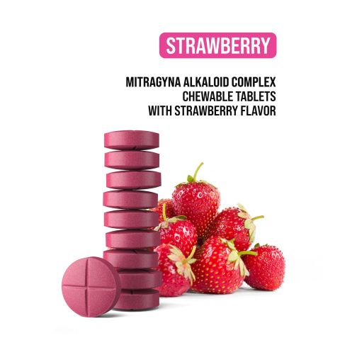 30mg Mitragyna Alkaloid Complex Tablets - Strawberry - Simply Tabs - Thumbnail 4