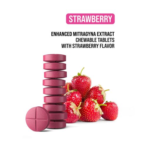 30mg Enhanced Mitragyna Extract Tablets - Strawberry - Simply Tabs - Thumbnail 4