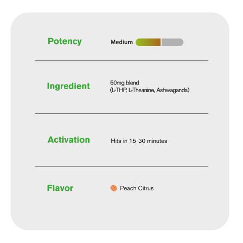 50mg Ashwagandha, L-Theanine, L-THP Tablets - Peach Citrus - Simply Tabs - Thumbnail 6