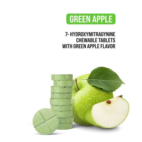 40mg 7-Hydroxy Tablets - Green Apple - Simply Tabs - Thumbnail 4