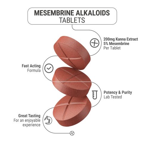 200mg Kanna Extract 5% Mesembrine Tablets - Watermelon - Simply Tabs - Thumbnail 5