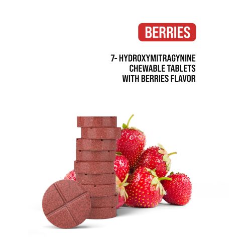 100mg 7-Hydroxy Tablets - Berries - Simply Tabs - Thumbnail 4