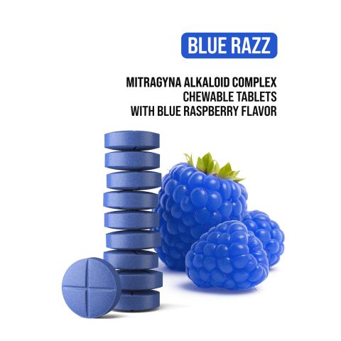 30mg Mitragyna Alkaloid Complex Tablets - Blue Razz - Simply Tabs - Thumbnail 4
