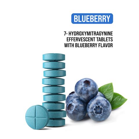 30mg 7-Hydroxy Effervescent Tablets - Blueberry - Simply Tabs - Thumbnail 4