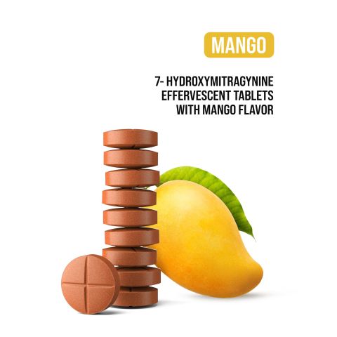 20mg 7-Hydroxy Effervescent Tablets - Mango - Simply Tabs - Thumbnail 4